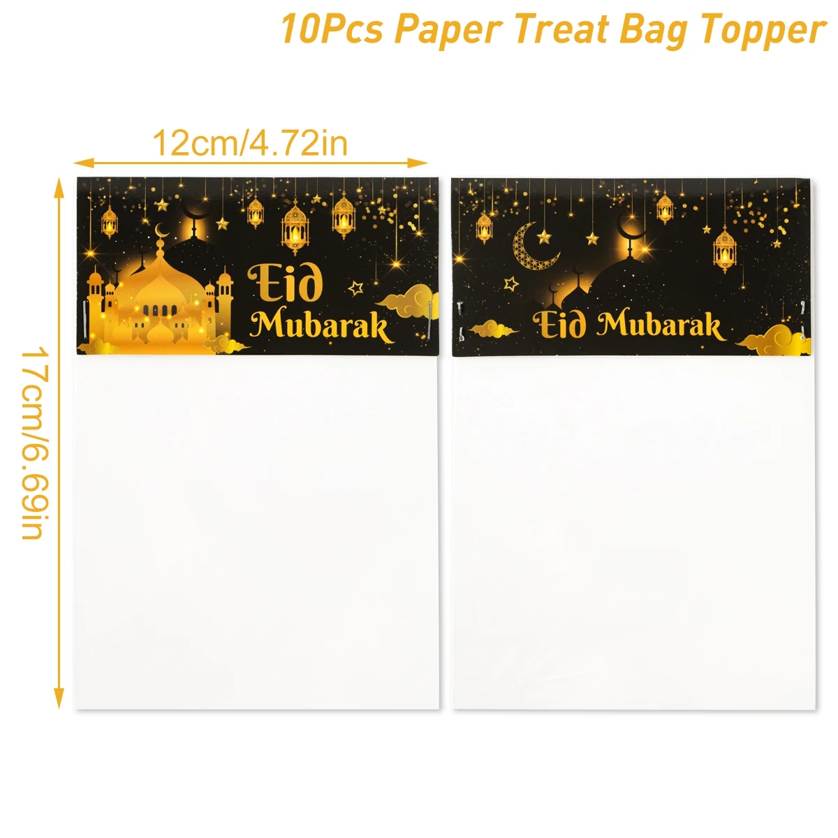 Eid Mubarak Geschenkzakken Plastic Zak Koekje Snoep Ramadan Kareem Decoratie 2025, Islamitische Moslim Feestverpakking Zakje: plum