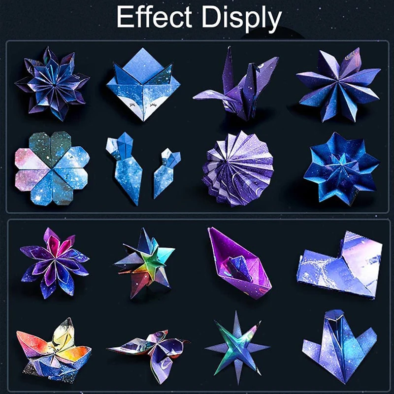 50 Double Sided Starry Pattern Origami Paper Folding Crafts Paper For DIY Hand Crafts Arts Creativity School Lessons Home Decor