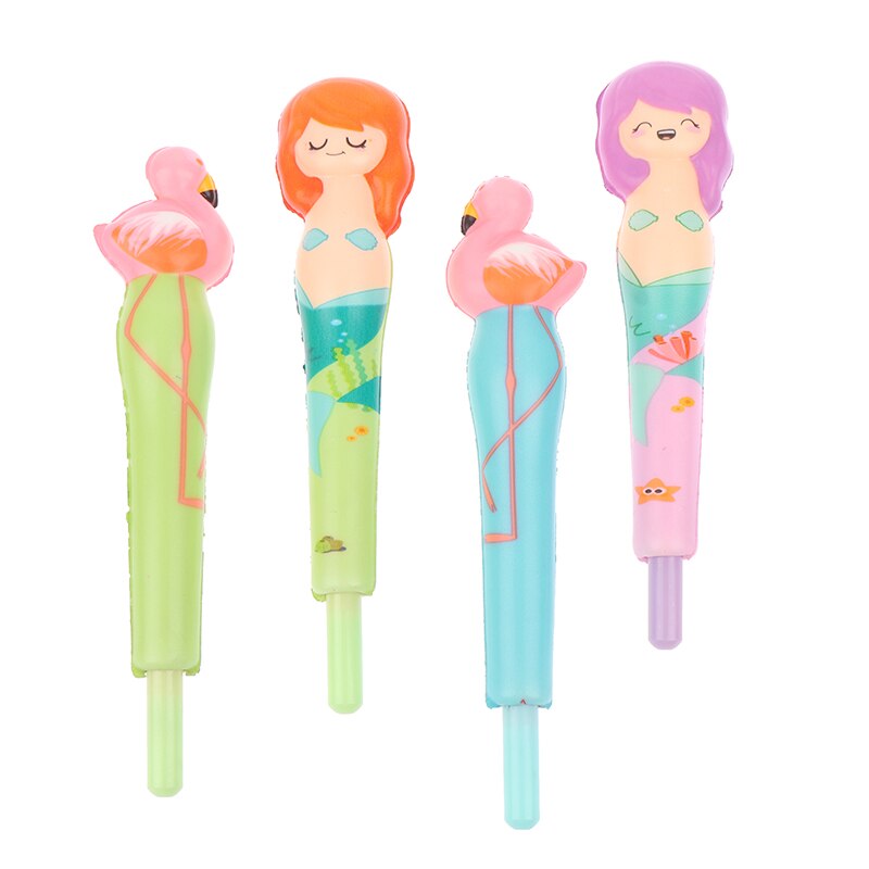 1 Pc Trage Rebound Flamingo Stress Reliever Zachte Neutrale Pen Student Apparaat Flamingo Stress Reliever Pen