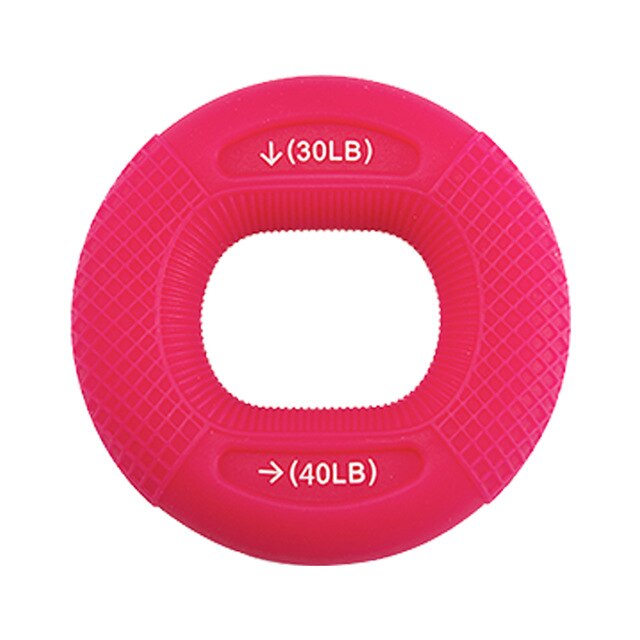 Handgreep Strengthener Siliconen Grip Ring Grip Exerciser 2 Sterktes In Een Voor Arm Spier Training Revalidatie Fitness: Rood