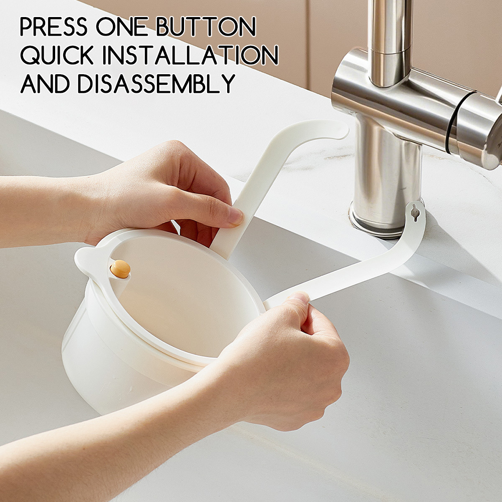 Automatic Dumping Sink Strainer Basket Upgrade Press Dumping Sink Strainer Basket Faucet Hanging Kitchen Sink Drain Basket