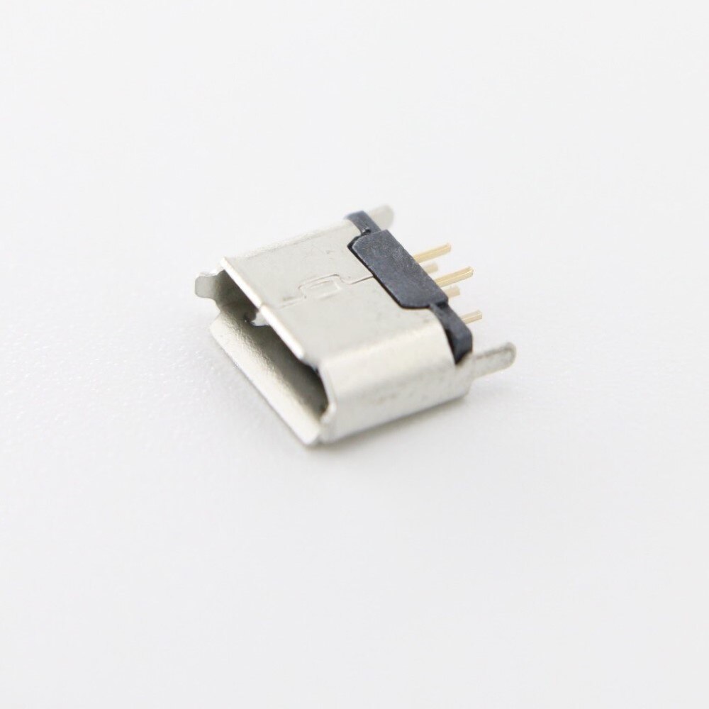 10 Stuks Verticale Micro Usb 5P Vrouwelijke Plug Android Opladen Plug Micro Staart Plug Connector: Curl