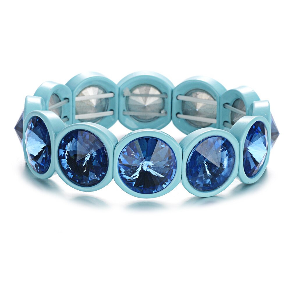 Bracelets en cristal couleur bonbon arc-en-ciel, bijoux avec trou en émail, bracelet bohème pour femme  s192: S192-15