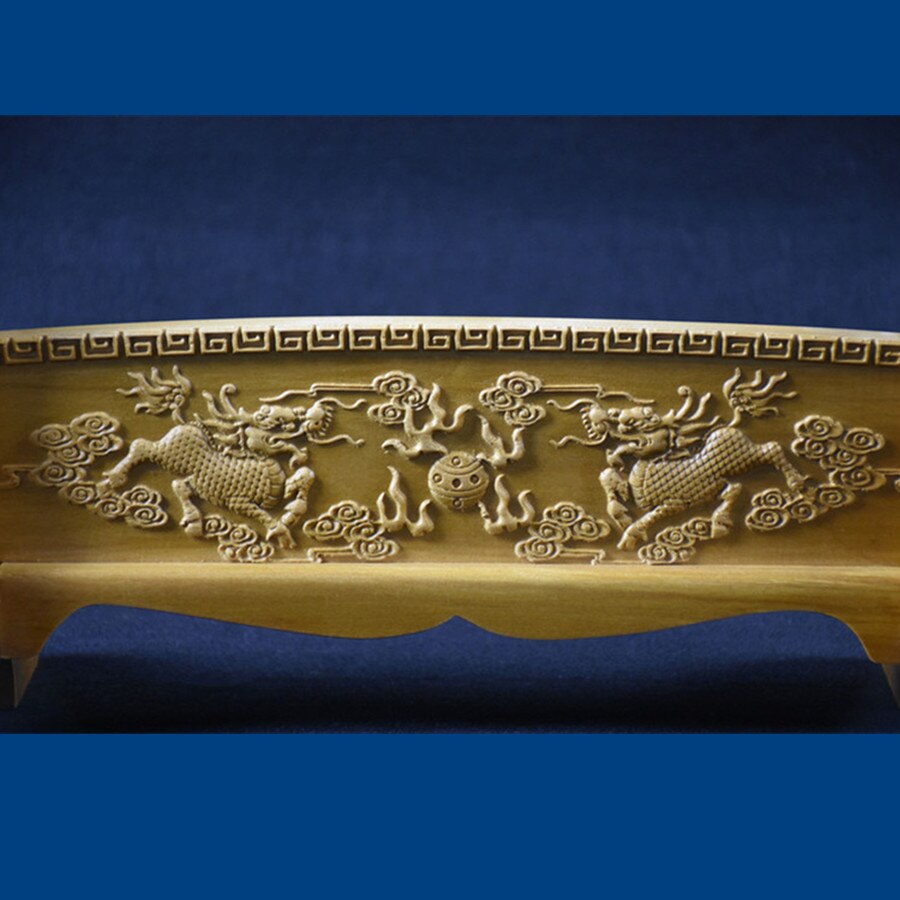 Stands en bois de Lion sculpté à la main | Support de présentoir pour épée japonaise Katana belle épée support de magasin en bois