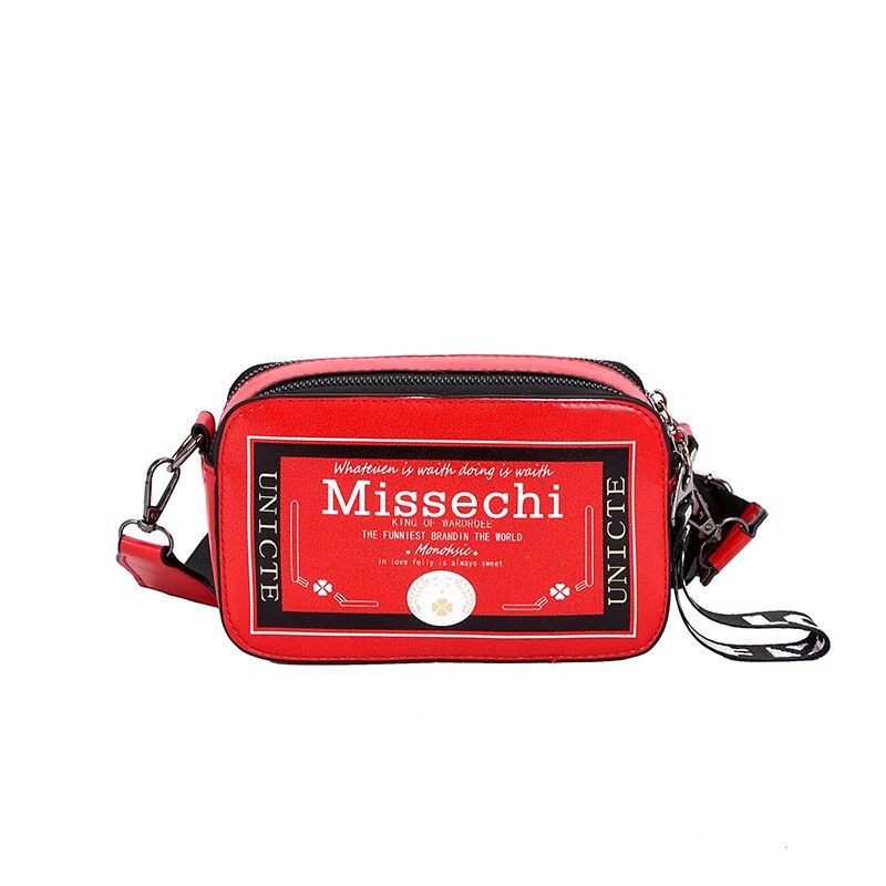 Donne mini Scatola di Sacchetto di Spalla di proprietà Petto Borsa con Tracolla per le donne 2020 Cinghia di Spalla larga Sacchetto Della Macchina Fotografica 2 strato di Stampa Borse: Rosso