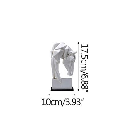 Stongwell nordisk origami hest abstrakt skulptur moderne enkelhed harpiks geometrisk dyrehåndværk boligdekoration ornamenter: Hest-som