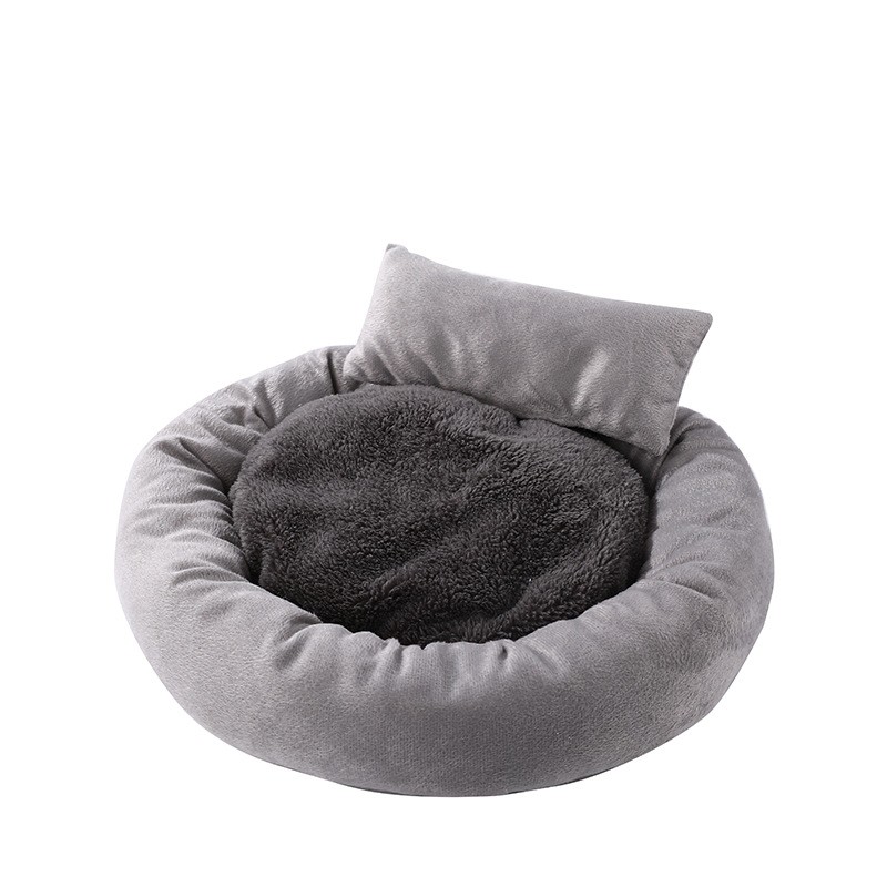 Warme ronde hondenmand, ronde ligstoel voor kleine en middelgrote honden en katten, winter hondenkennel, puppymat, hondenmand, kattenmand
