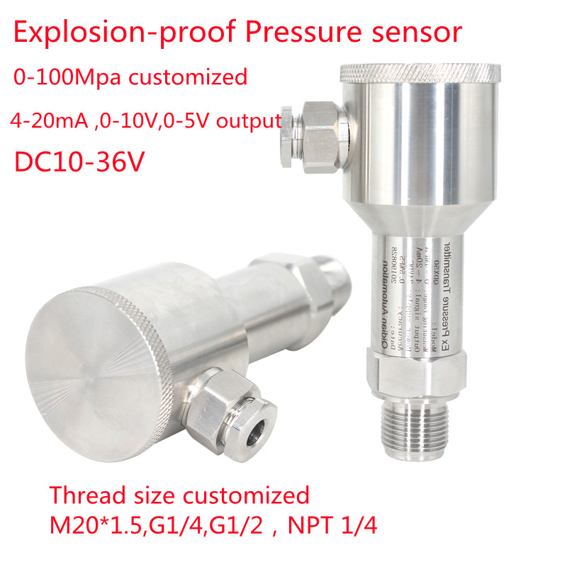 DC12-36V Explosion-proof Druck sensor 4-20mA 0-10V hydrostatische druck sender OEM für öl kraftstoff gas druck