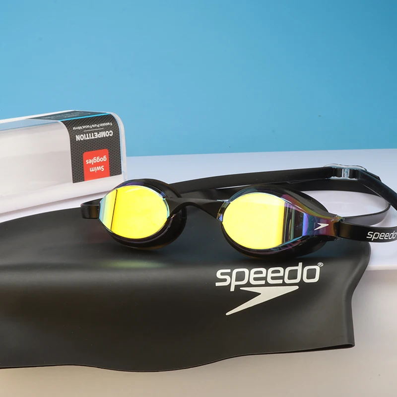 Speedo elite simglasögon med liten båge, klar syn och imfri teknik för tävling och träning för män och kvinnor