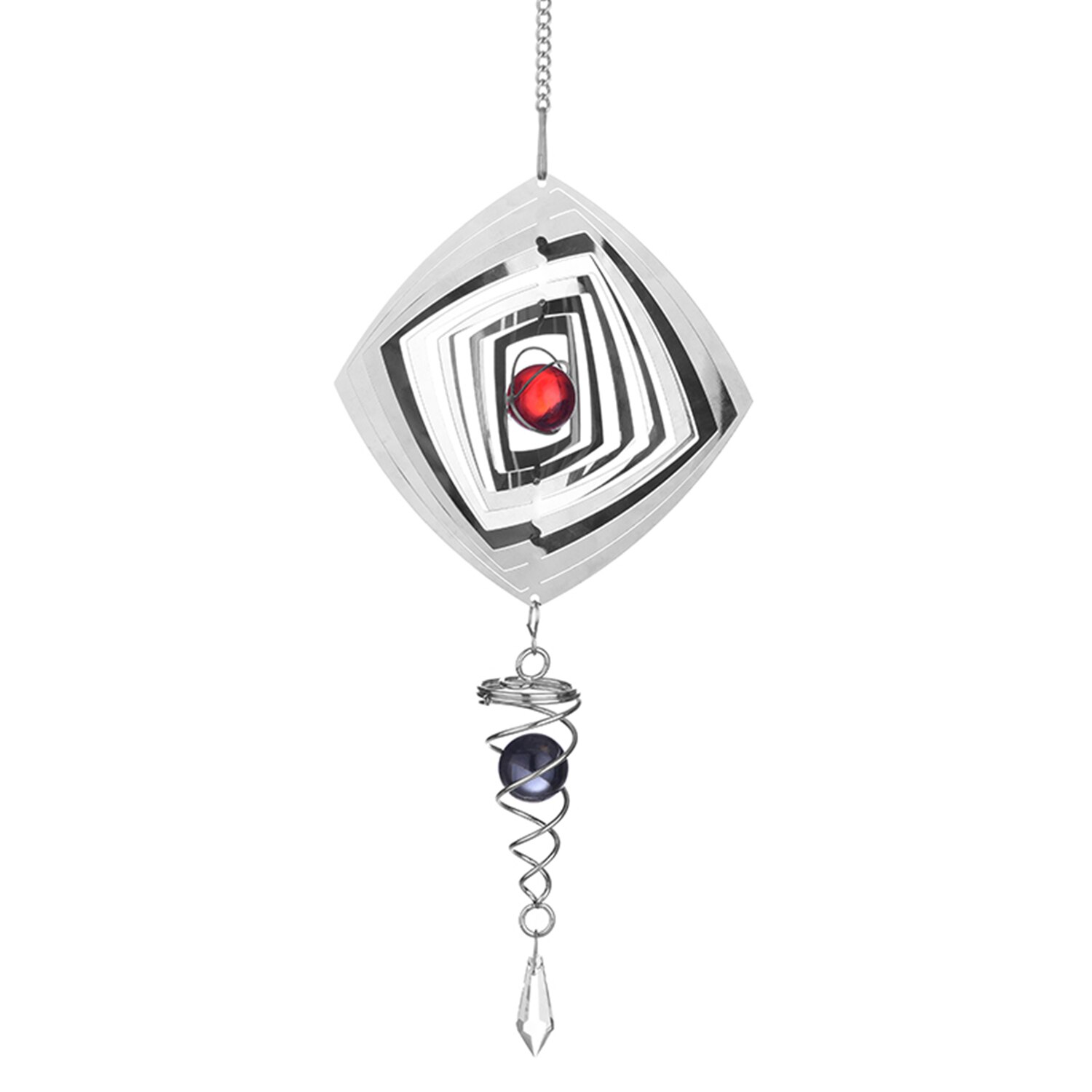 Wind Spinner Stainless Wind Spinner Garden Christmas Decoration Hanging Ornament Outdoor Garden Hanging Decor Swivel Wind Chimes: Type 8