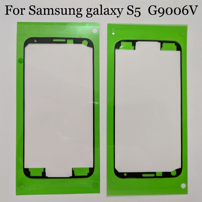 2 stücke Original neue Für Samsung Galaxis S 5 G9006V Kleber Kleber Für Samsung S5 Vorne LCD Anzeige Rahmen Lünette aufkleber