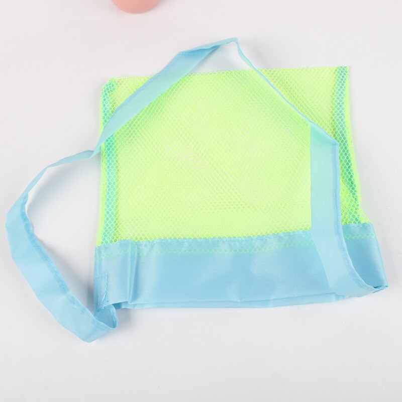 Gauze Filtered Water Kids Beach Toys Bag Big Size Durable Drawstring Storage Pack For Children: Green-S