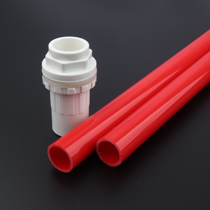 1/5pcs Tube 50cm O.D 20~50mm Red PVC Pipe Hi Water Supply Home Irrigation Fish Tank PVC Pipe Aquarium Accessories Tube