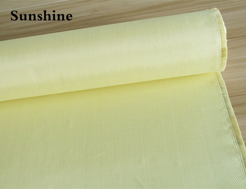Tela de fibra de aramida Lisa tejido 400gsm 0,4 espesor tela amarilla para productos a prueba de balas de alta resistencia
