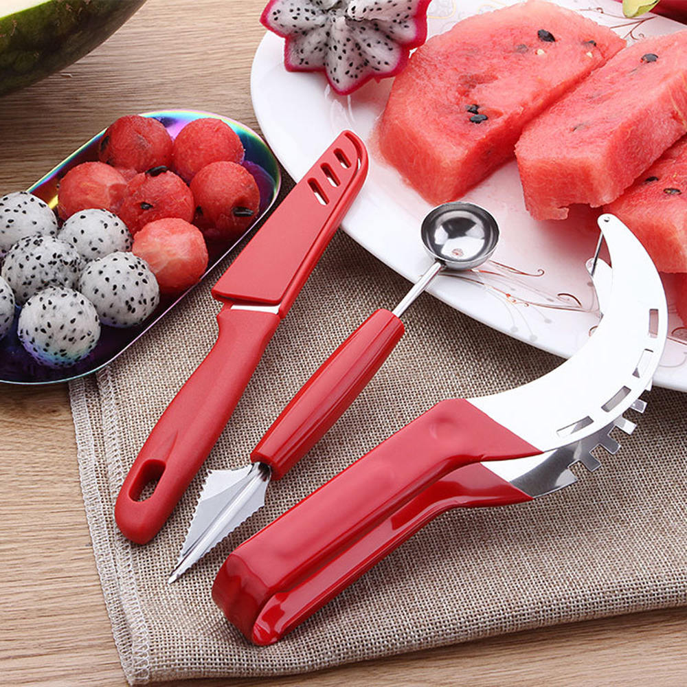 2/3 Stuks Fruit Snijden Disc Carving Tool En Metalen Watermeloen Scheppen Mes Fruit En Groente Snijders