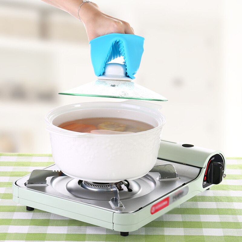 1Pc Kitchen Silicone Heat Resistant Glove Clip Microwave Heat Insulation Non-slip Handle Bowl Pot Clip Cooking Oven Glove
