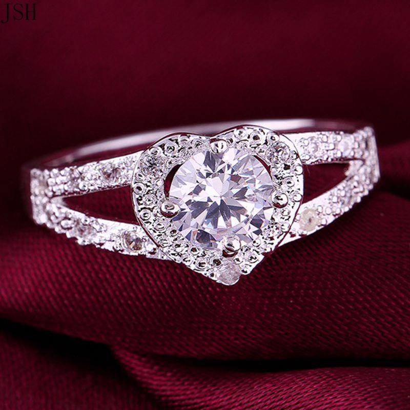 925 Sterling Zilveren Ring Sieraden Fijne Nobele Voor Vrouwen Lady Wedding Party Cz Steen Vrouwen Shiny Crystal Ring