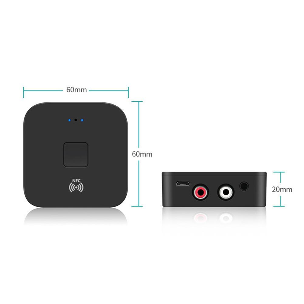 B11 NFC Bluetooth 5.0 Audio Handsfree Adapter Wireless Receiver Dongle Car Kit Built-in Chips Direct Connection NFC Phone