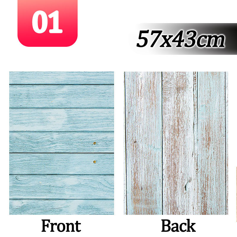 Fondos de fotografía de mármol 57*43CM 2 caras grano de madera foto fondo papel tapiz estudio productos impermeables accesorios fotográficos: Azul cielo