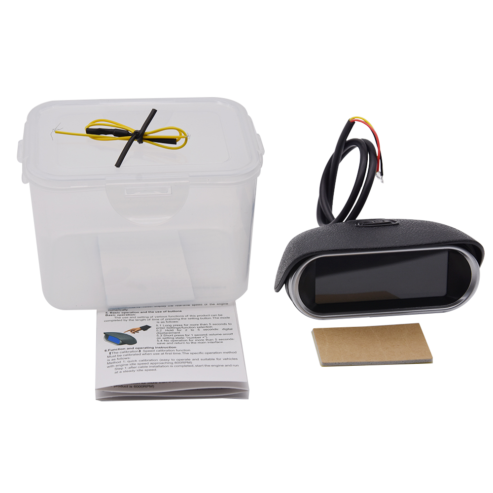 Universal Car truck digital Tachometer tacometro digital moto for 12v 24v Excavator Car Truck LCD 50-9999 RPM Tachometer