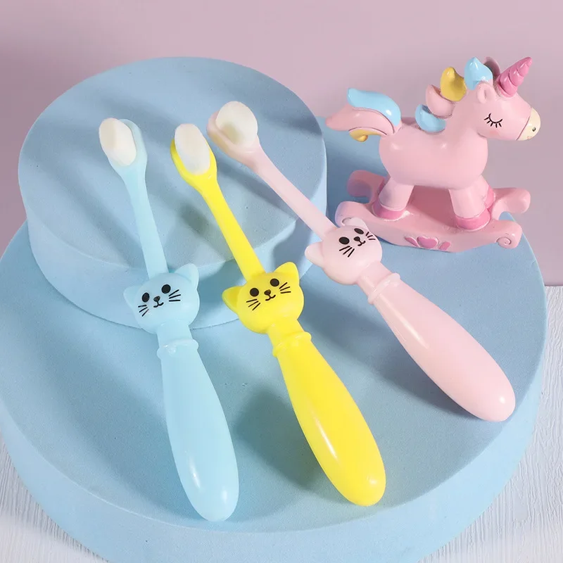 Bébé enfants brosses à dents Ultra doux brosse à dents enfants brosse à dents 360 brosse à dents fil à dents garçons filles soins des dents
