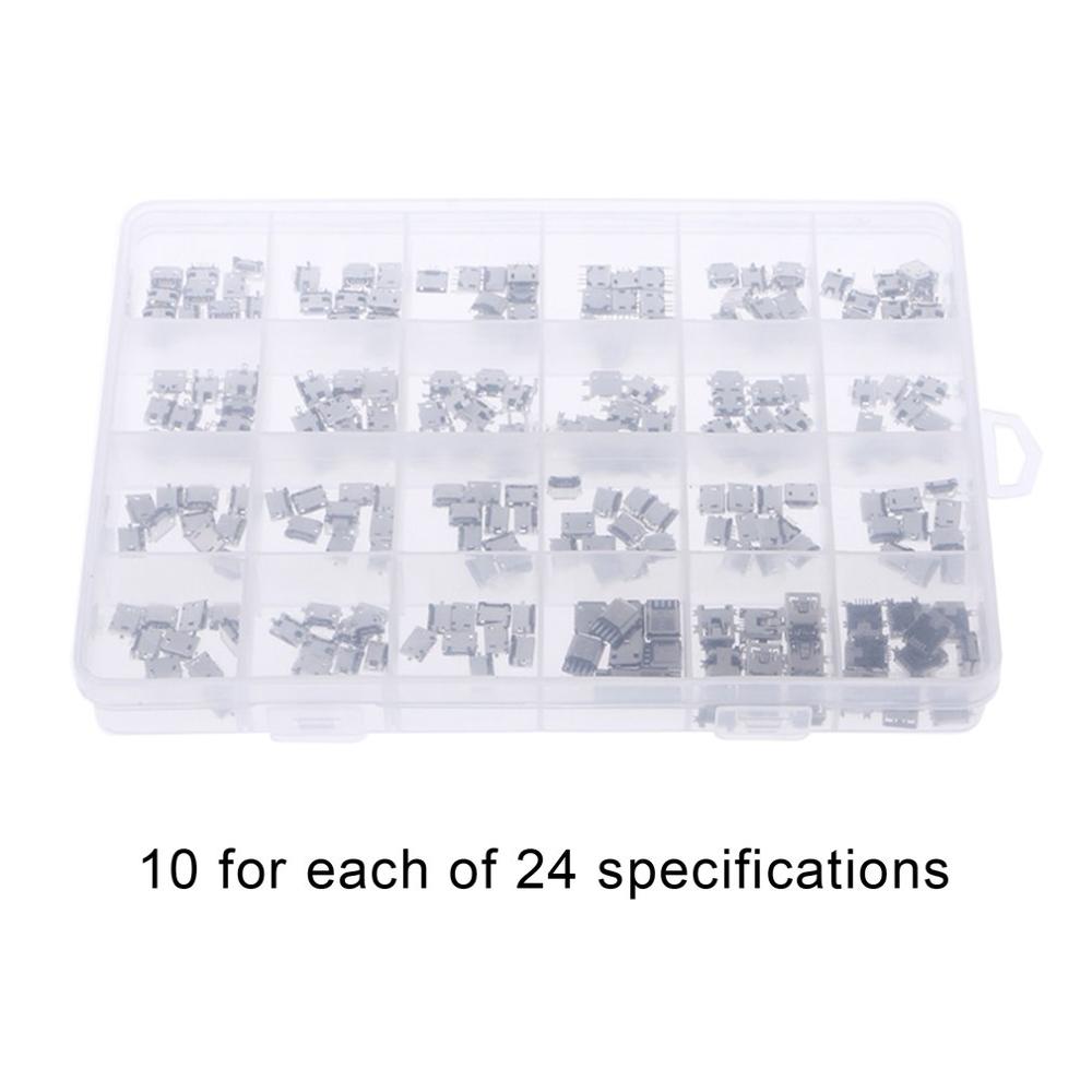 USB Patch Connector Micro USB Connector Socket Jack USB Connectors Set for MP3/4/5 For Android Mobile Phone