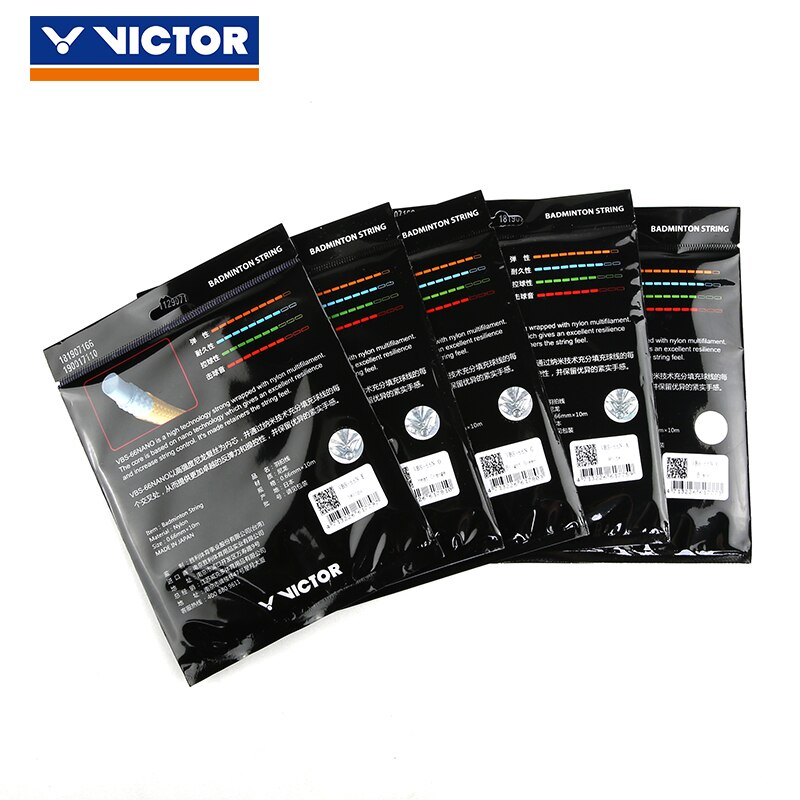 3 Pcs Victor Vbs-66n Nano Badminton Racket String Accessories Stringing Badminton Racket