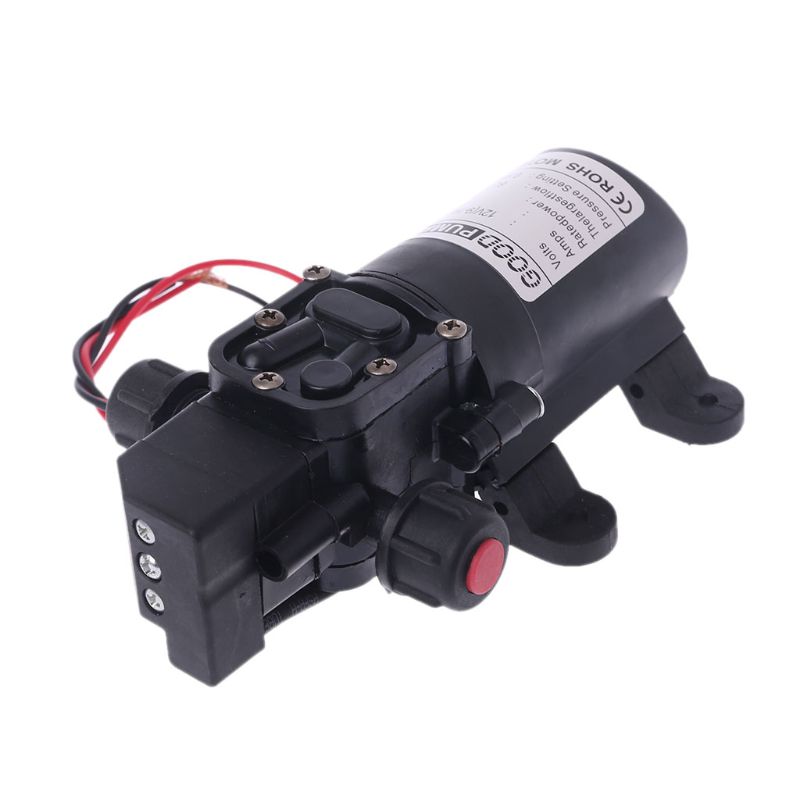 Dc 12v 130 psi 6l/ min vatten högtrycksmembran självpumpande pump 70w