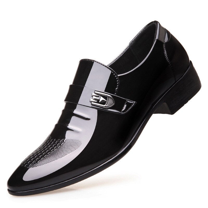 Zapatos formales de hombre del Océano Pacífico, Zapatos Oxford de charol con punta estrecha para hombres, Zapatos de vestir, Zapatos de negocios Oxford para hombres, Zapatos: 8