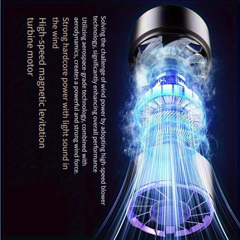 Portable Handheld Turbo Fan 100 Wind Speeds Adjustable Mini Personal Fan Battery Operated Electric Eyelash Fan