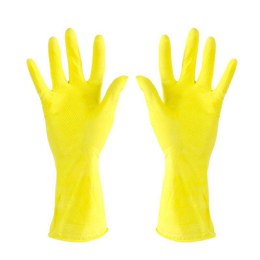 Guantes largos de goma para limpieza de platos, guantes de mano para el hogar, utensilios para el baño, Q3
