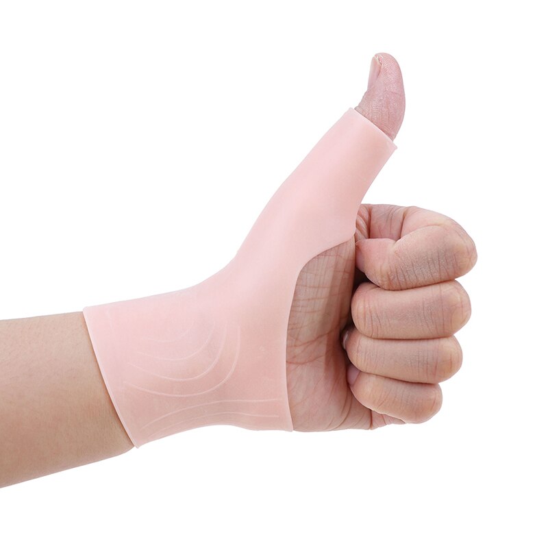 1 par silikone gel håndled tommelfingerstøtter til højre og venstre hånd lindring smerter for karpaltunnel gigt tendonitis yoga