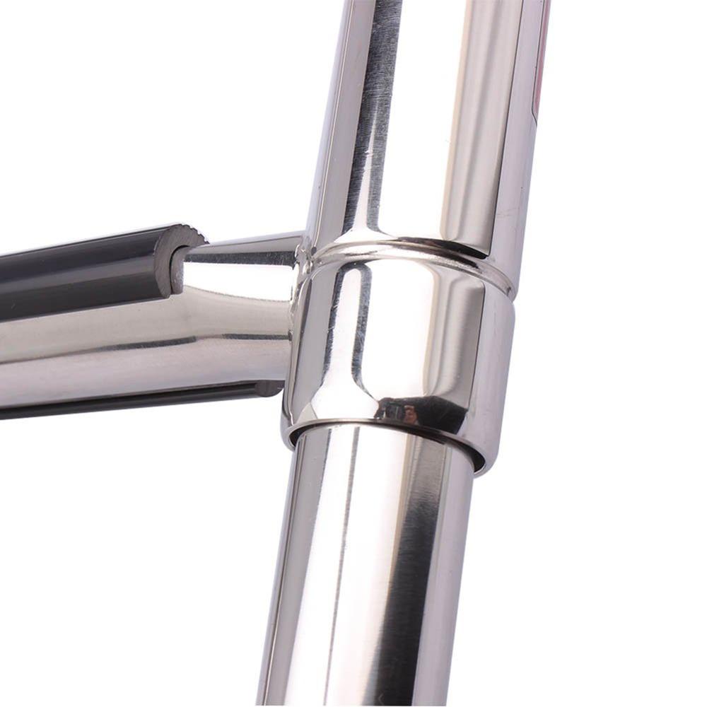 3 step 316 stainless steel marine boat ladder yacht polished steel telescope ladder