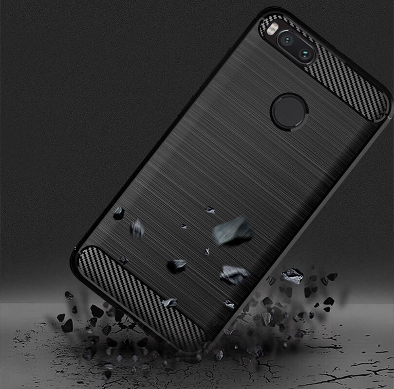 Shock Absorption Cover Soft TPU Anti Scratch Carbon Fiber Back Original Case for Xiaomi Mi A1 / 5X Mi5X 5.5" Cover Cases