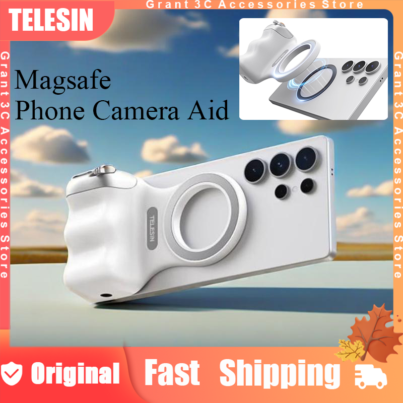 TELESIN Magnetischer Telefonkamera-Shooting-Handgriff mit Bluetooth-Auslöser-Fernbedienungsgriff für iPhone 16 15 14 HUAWEI VIVO Vlog Selfie
