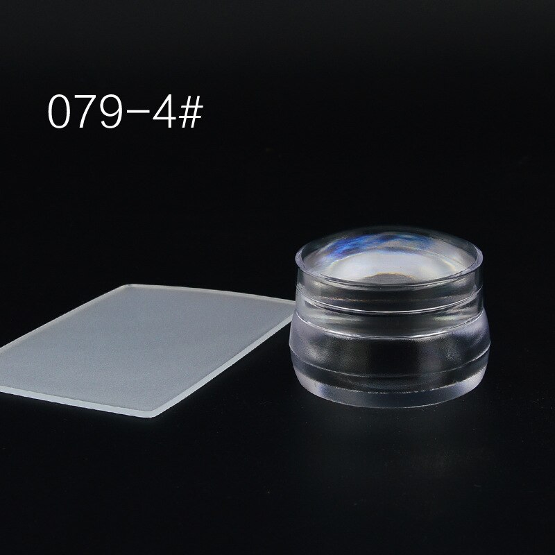 Negle stamper klar silikone stamper gelé nail art stamping plade skraber sæt polish transfer manicure skabelon værktøj tilbehør: 4