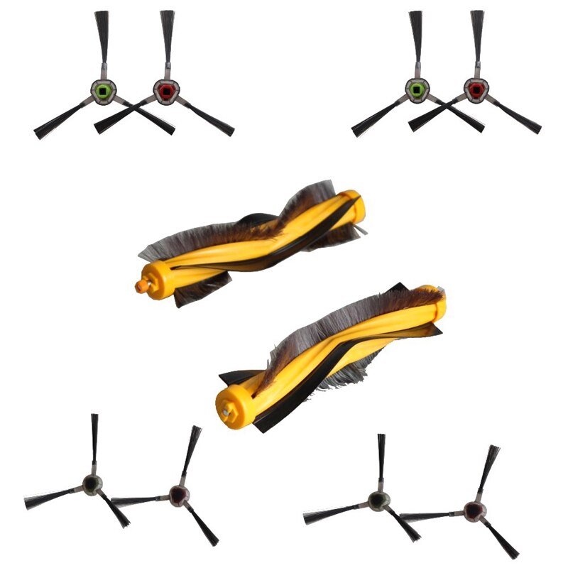 8 Pièces Brosse Latérale + 2 Pièces Brosse Principale Pour Ecovacs Deebot M81 DM81PRO M85 M88 OZMO 930 DR95 DR96 DR97 DR98 Aspirateur: Default Title