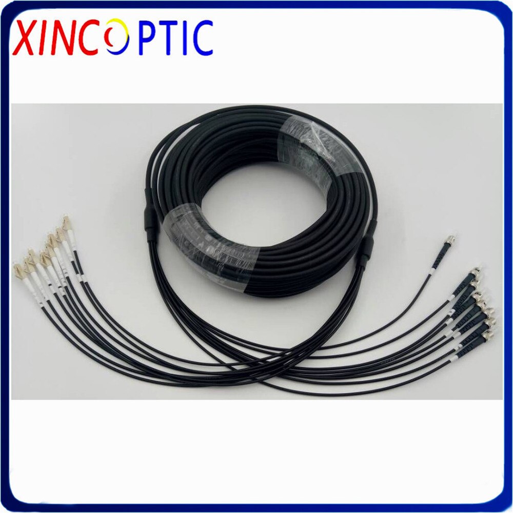 Armored Patch Cord 8cores 3M Singlemode 8 core SM 3 meters G652D/G657A PVC Jacket SC LC FC 8 fibers Optical Fiber Jumper Cable