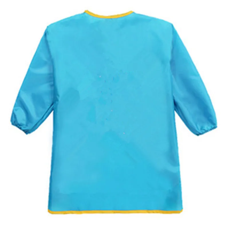 Delantal impermeable de manga larga para niños, arte escolar, pintura artesanal, cocina, cocinero, bebé, niña, alimentación, bata, dibujo DIY: M / Azul cielo