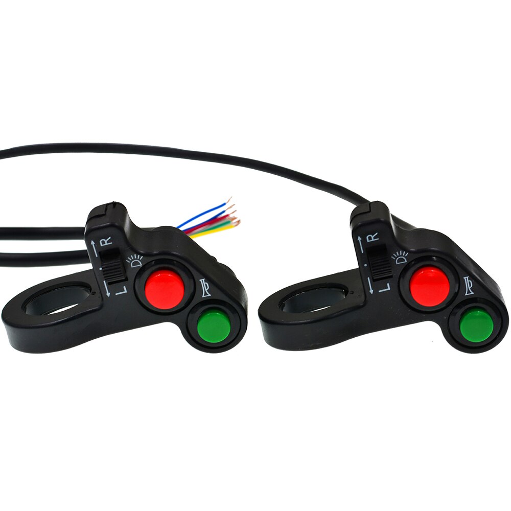 Forlygter/blinklys/horn 3 in 1 universal auto-tænd-sluk-knap motorcykel scooter snavs atv styrkontakt