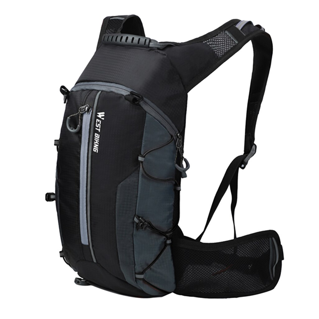 10L Waterdichte Trekking Reizen Fietsen Rugzak Grote Rugzak Dagrugzak Bag Outdoor Sport Rugzak Camping Wandelen Vissen: Black Gray