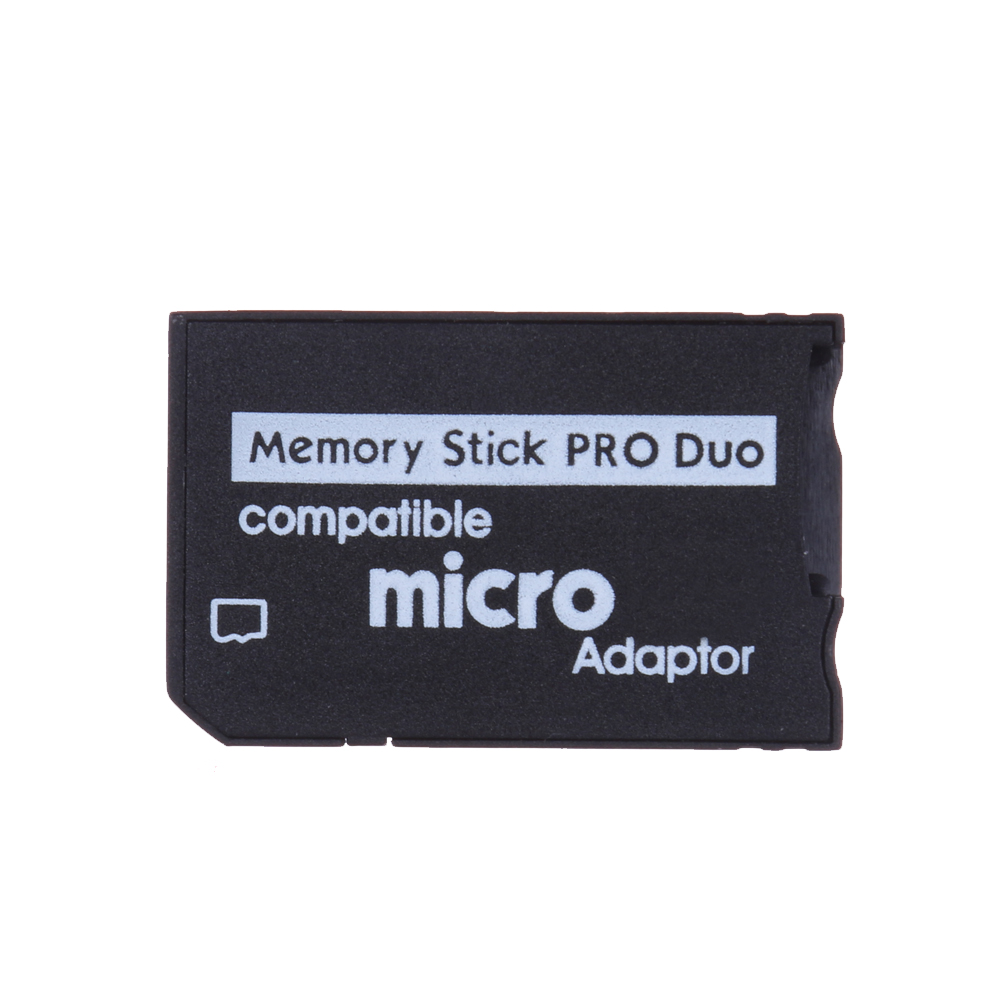Mini memory stick pro duo kortläsare micro sd tf till ms kort adapter stöd åtkomst 2gb minne sd kort och 16gb tf kort: Svart singelplats