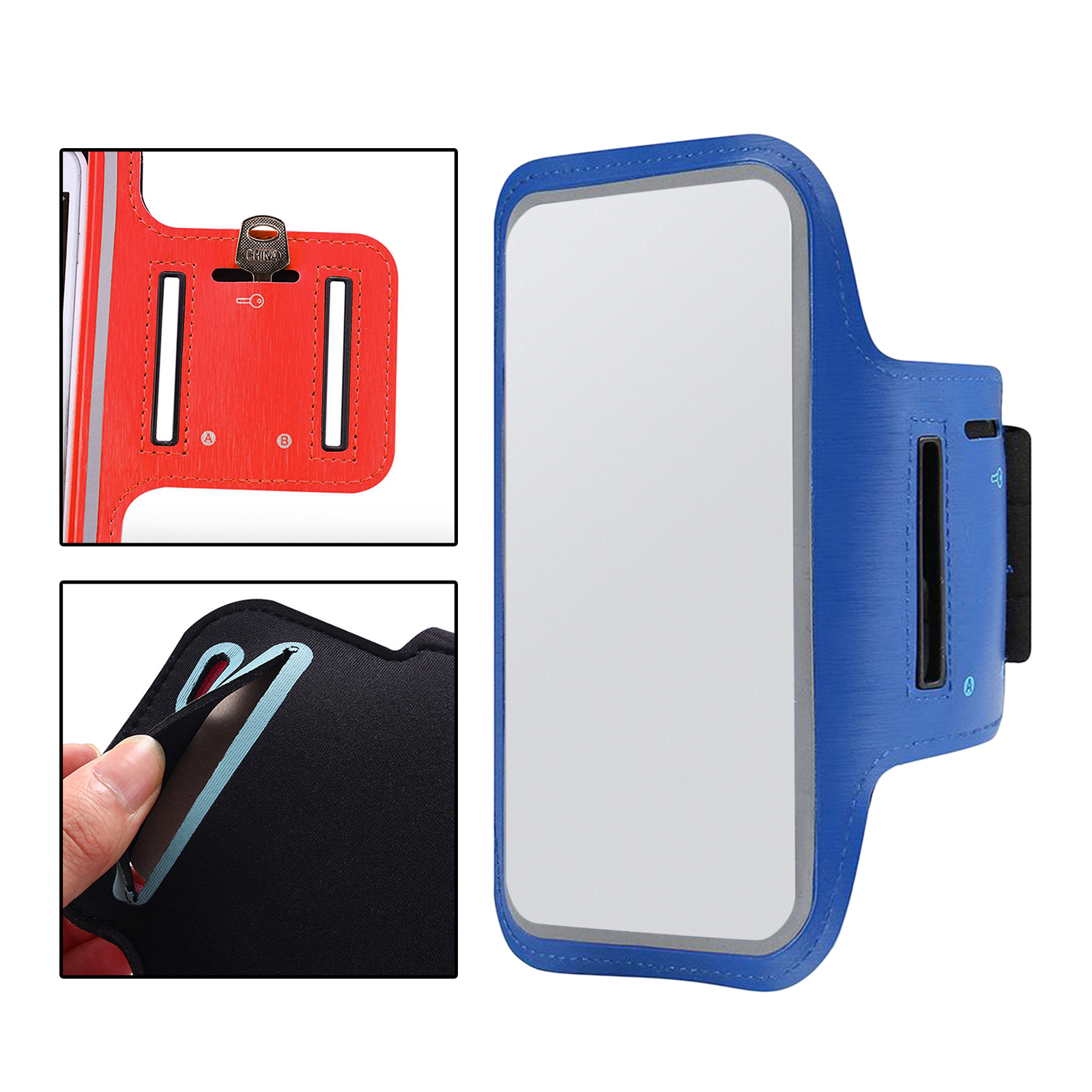 Universelles, atmungsaktives armband für sport und freizeit, aufbewahrungsbehälter, taillenband: Dunkelblau