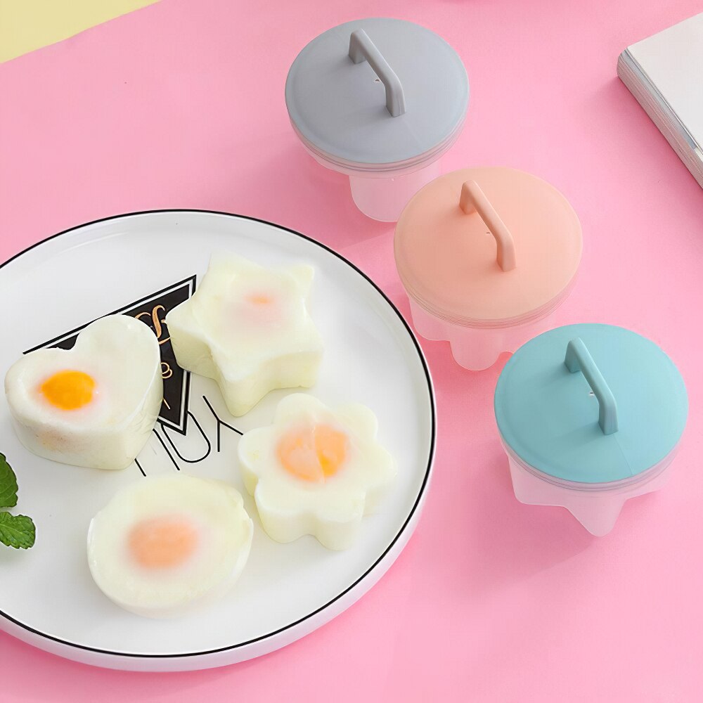 Leuke Egg Cooker Mold Hartvormige Omelet Mold Tool Set Keuken Egg Cooker Mold Koken Gereedschap