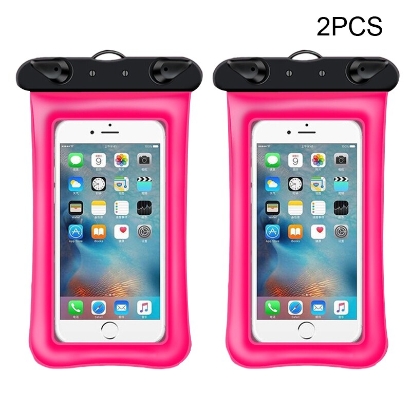 Funda Universal impermeable IP68 para teléfono, bolsa a prueba de agua para iPhone 13, 12, 11 Pro Max, X, Xs, 8, Xiaomi, Huawei y Samsung, 2 uds.: Rosa