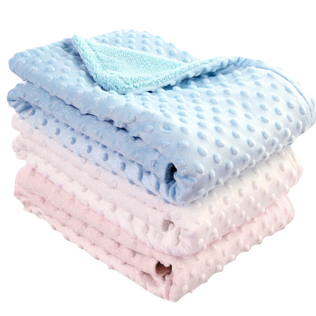 Pasgeboren Baby Effen Deken & Inbakeren Thermische Zachte Fleece Deken Beddengoed Quilt Bebes Accesorios Recien Nacido Dekens Luiers