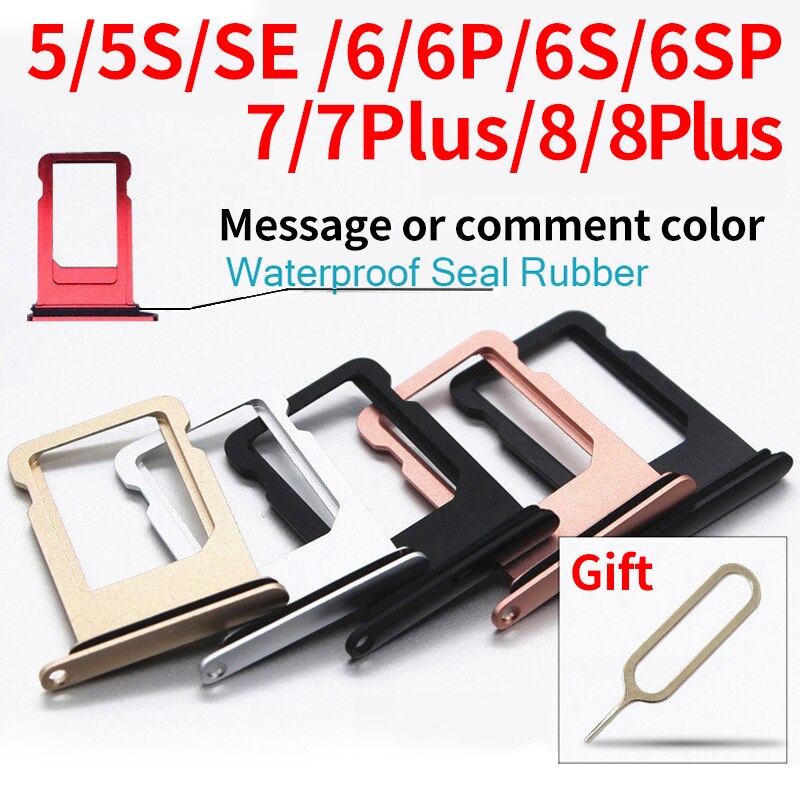 For Iphone 8 Plus 7 Plus 5 5S SE 6 6S Plus SIM Card Holder Slot Tray Container Adapter Eject Tools Mobile Phone Accessories