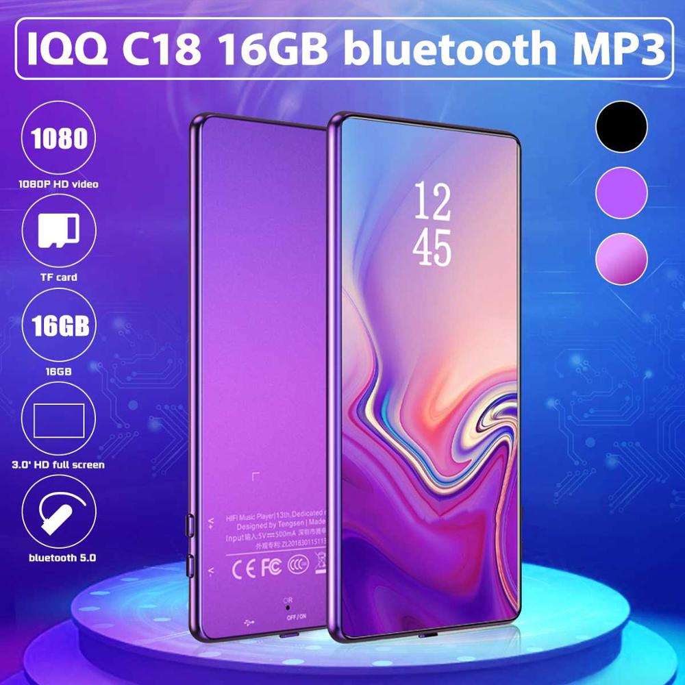 IQQ C18 MP3 Player - 16GB - 3.0" Screen - Bluetooth 5.0 - Lossless Audio - FM Radio - E-book - Voice Recorder