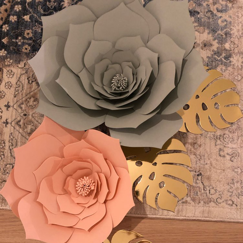 Baby shower 30cm vägg bakgrund blommor papper blommor bröllop dekoration diy konstgjord blomma ros papper hantverk bröllop blomma