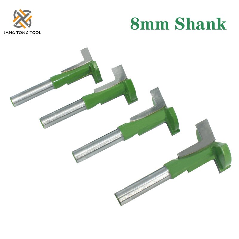 Lang tangverktøy 8mm skaft t-spor freser fresing rett kant sporfres fres skjærehåndtak for treverk  lt075